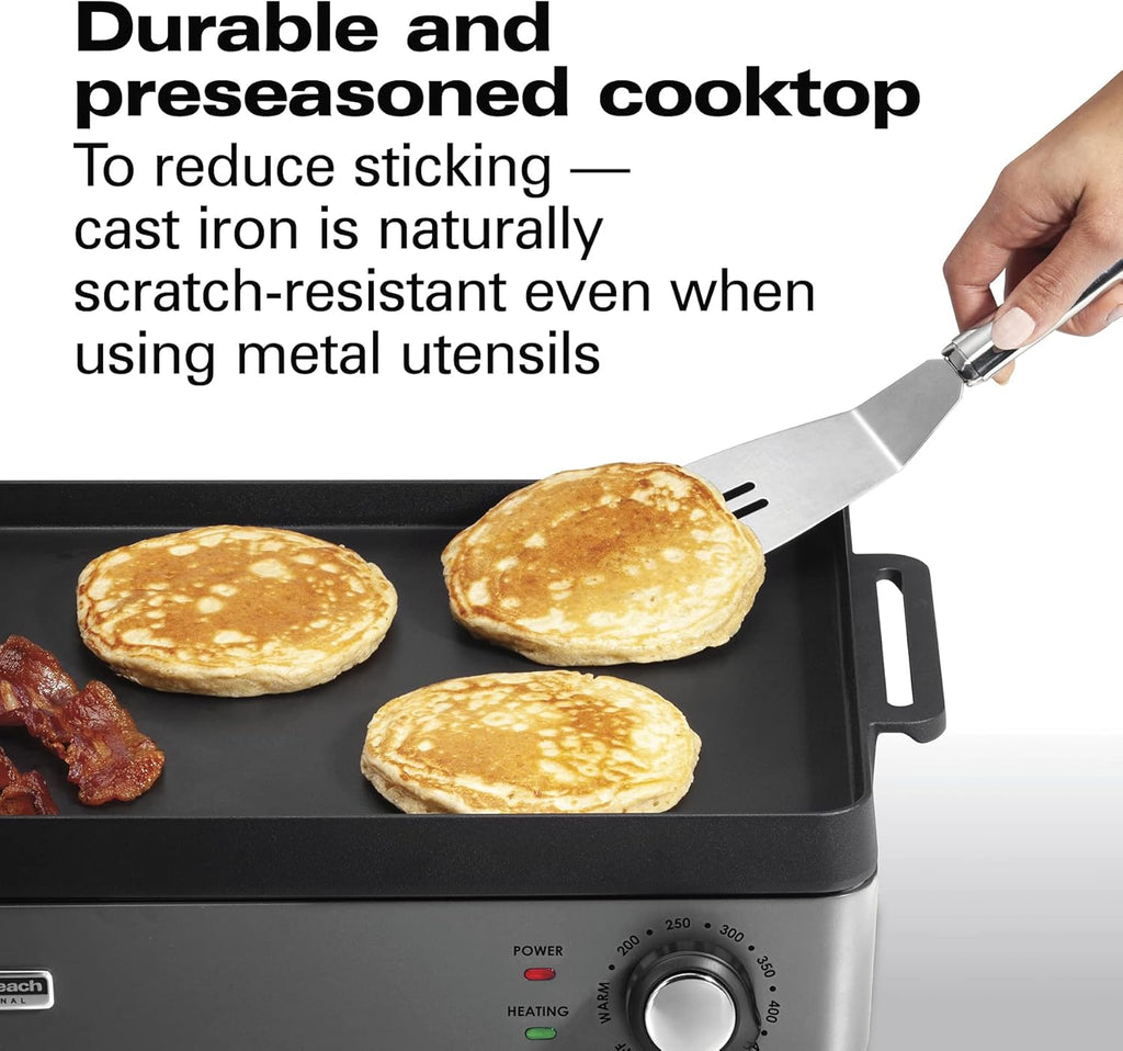 Cast Iron Indoor Electric Grill & Griddle 9k