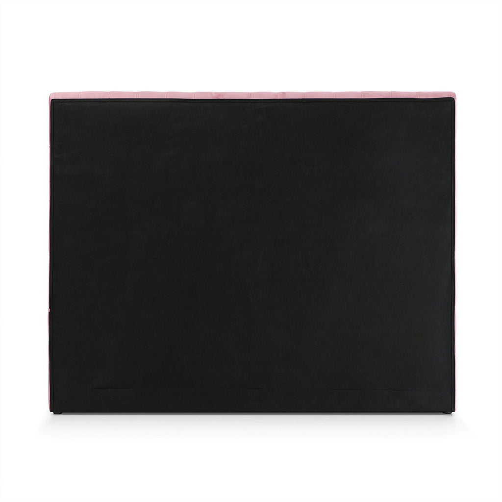 Velvet Upholstered Platform Queen Bed Pink k7m