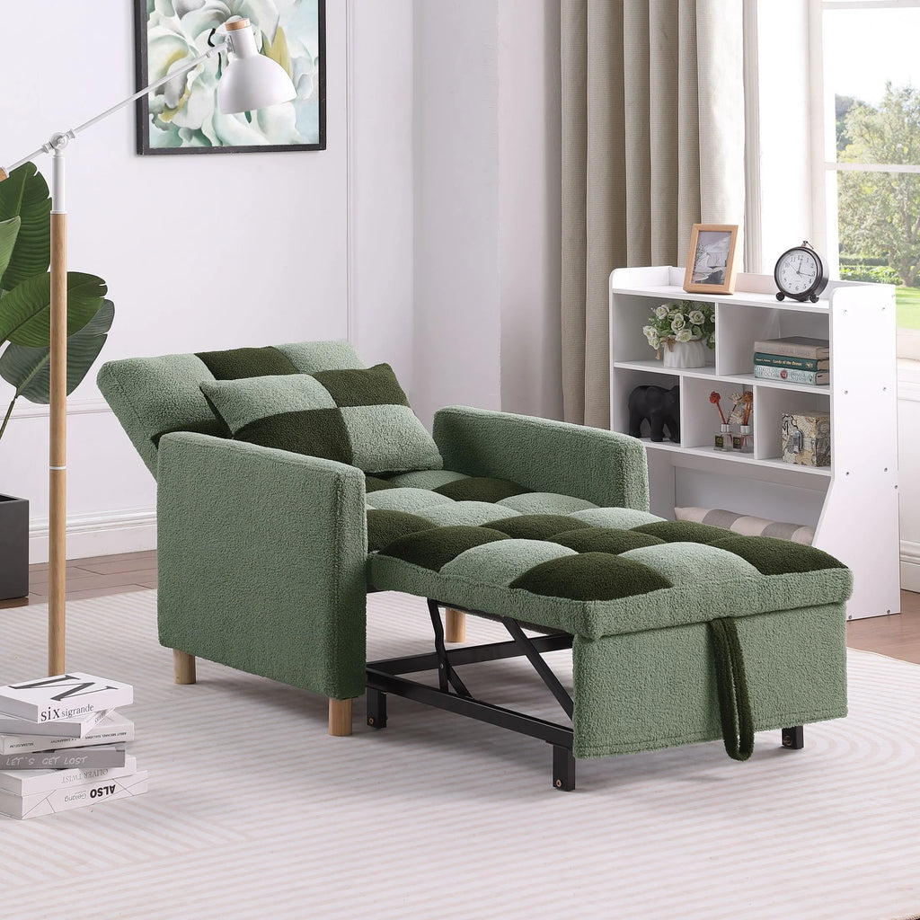 Convertible Sleeper Sofa Chair Bed with Pillow A7