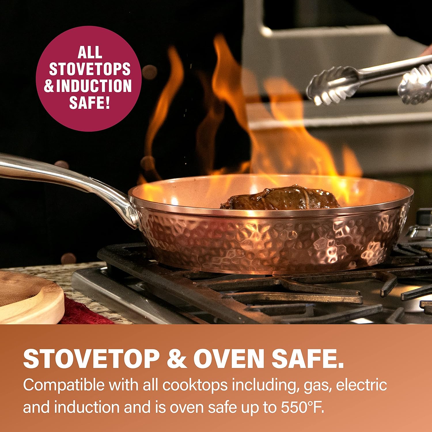 Nonstick Fry Pan 9.5 Inch Induction Safe A7