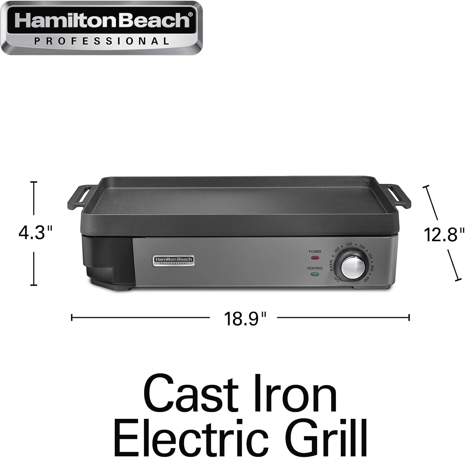 Cast Iron Indoor Electric Grill & Griddle 9k