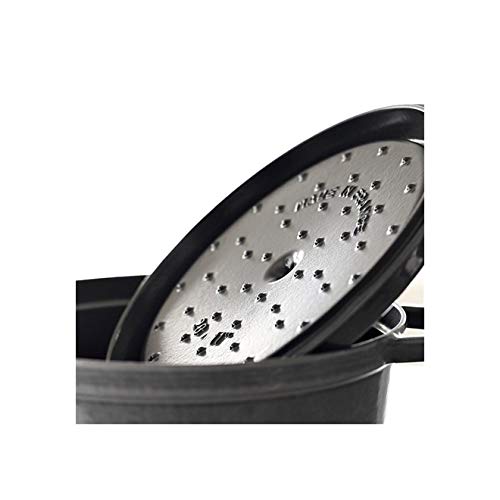 Round Cast Iron Cocotte Black 2.25 qt A7