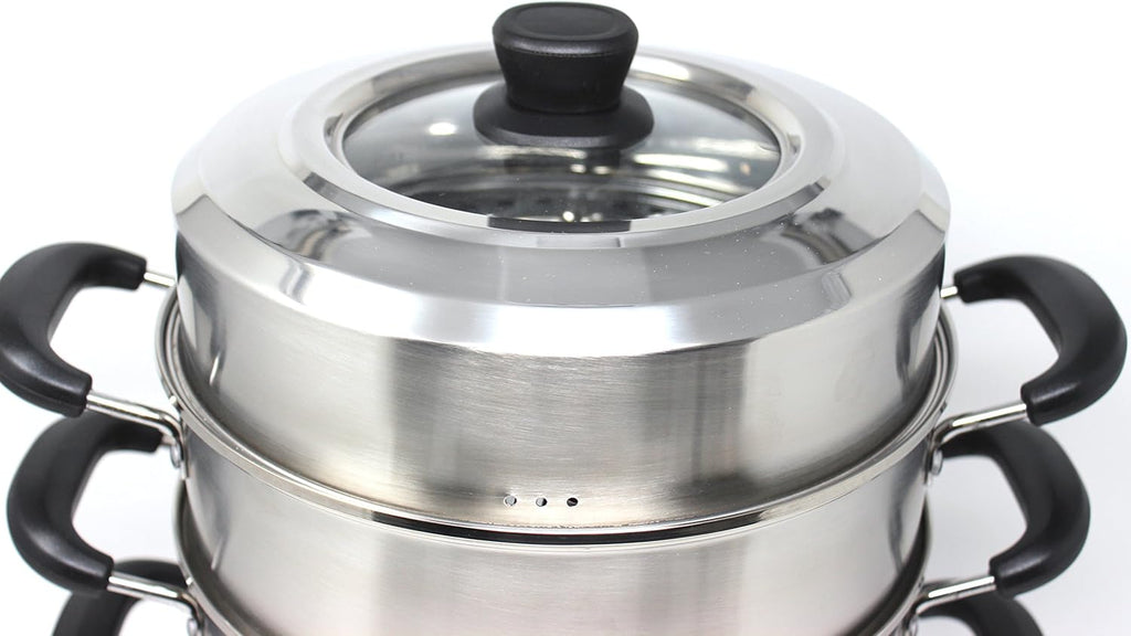 Stainless Steel 3 Tier Steamer Set 28cm A7