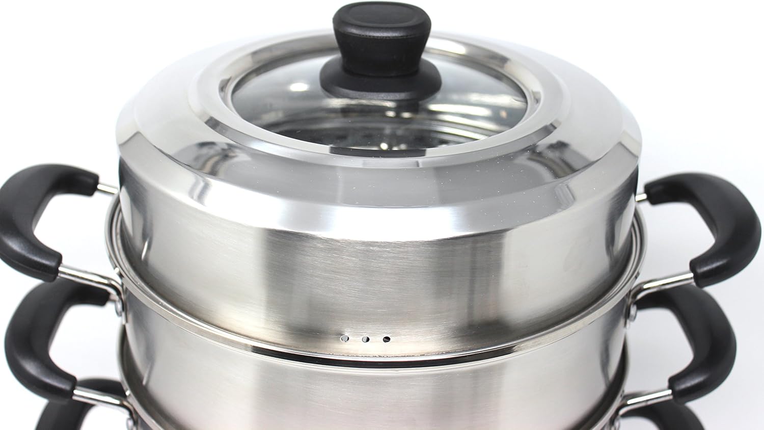 Stainless Steel 3 Tier Steamer Set 28cm A7