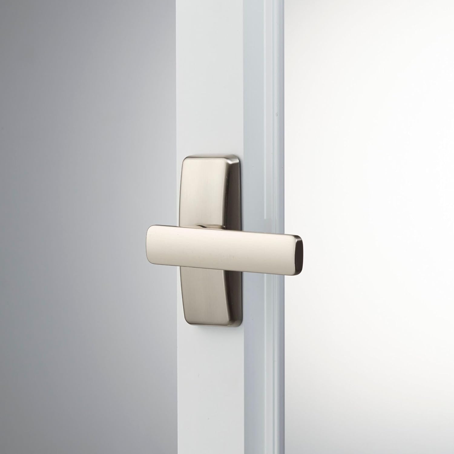 Door Lever for Storm and Screen Doors, Satin Nickel 2-Piece Set k7