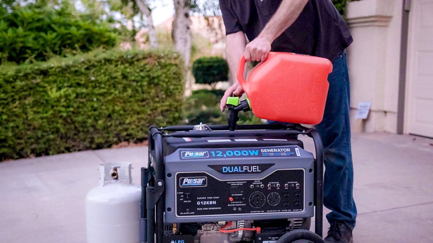 Heavy Duty Portable Dual Fuel Generator 9500W Electric Start A7