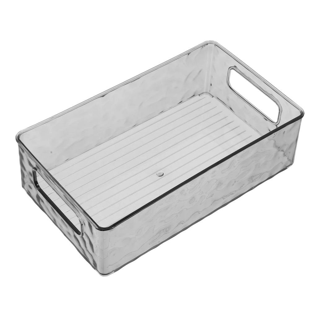 Clear Stackable Plastic Storage Box for Fridge Freezer Kitchen Pantry k7