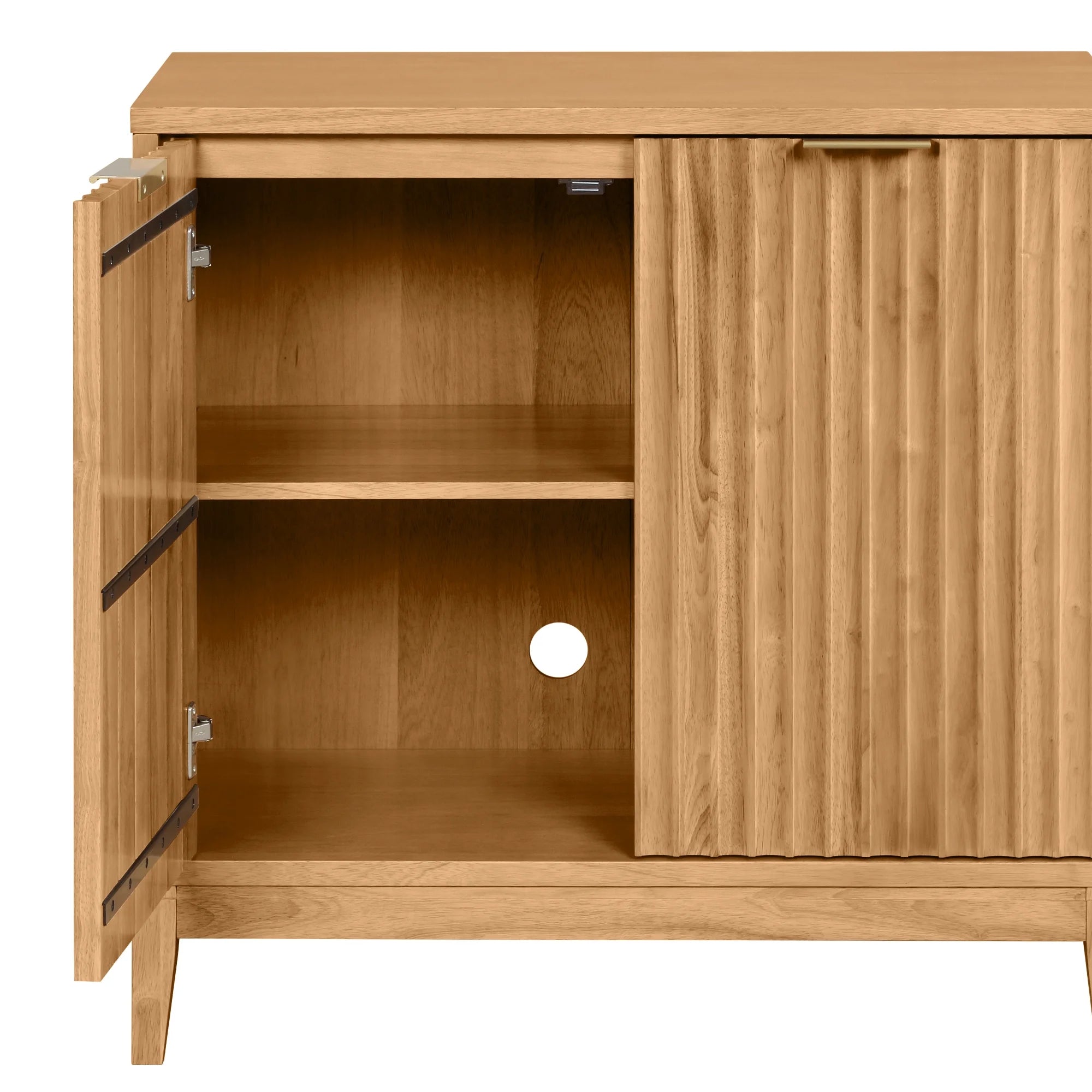 Modern Sideboard Kitchen Cabinet with Fluted Doors a7