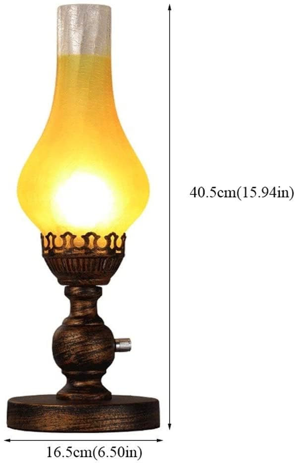 Nostalgic Kerosene Lamp Tabletop Dimmable Lighting E27 Metal Brown 9k