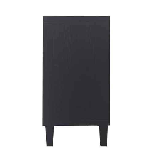 Sideboard Buffet Cabinet with Adjustable Shelves, Black Finish k7