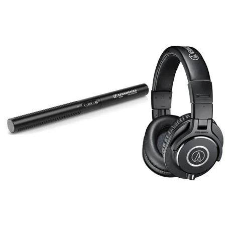 Shotgun Microphone with Monitor Headphones k7