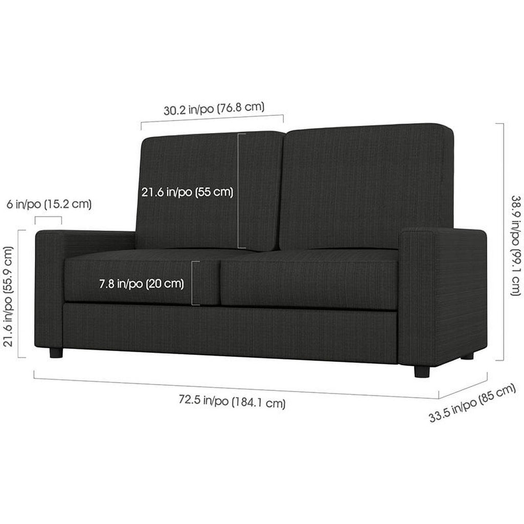 Contemporary Wood Full Murphy Bed with Sofa White Gray a7