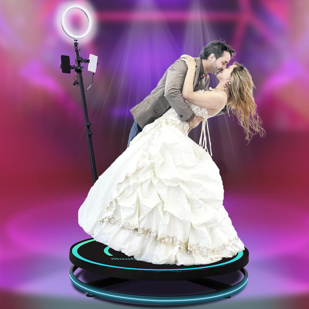360 Photo Booth Machine for Parties with Ring Light A7
