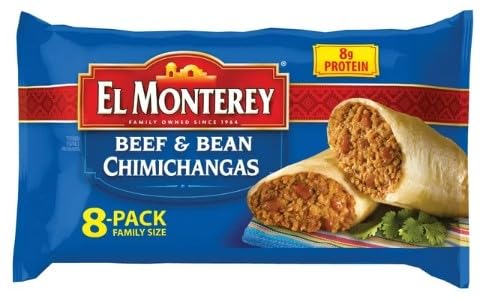Beef & Bean Chimichangas, Frozen, 8 Count, 32 oz x3 k7