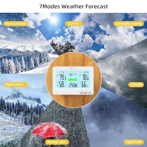 Indoor Outdoor Thermometer Hygrometer Wireless Weather Station 7k