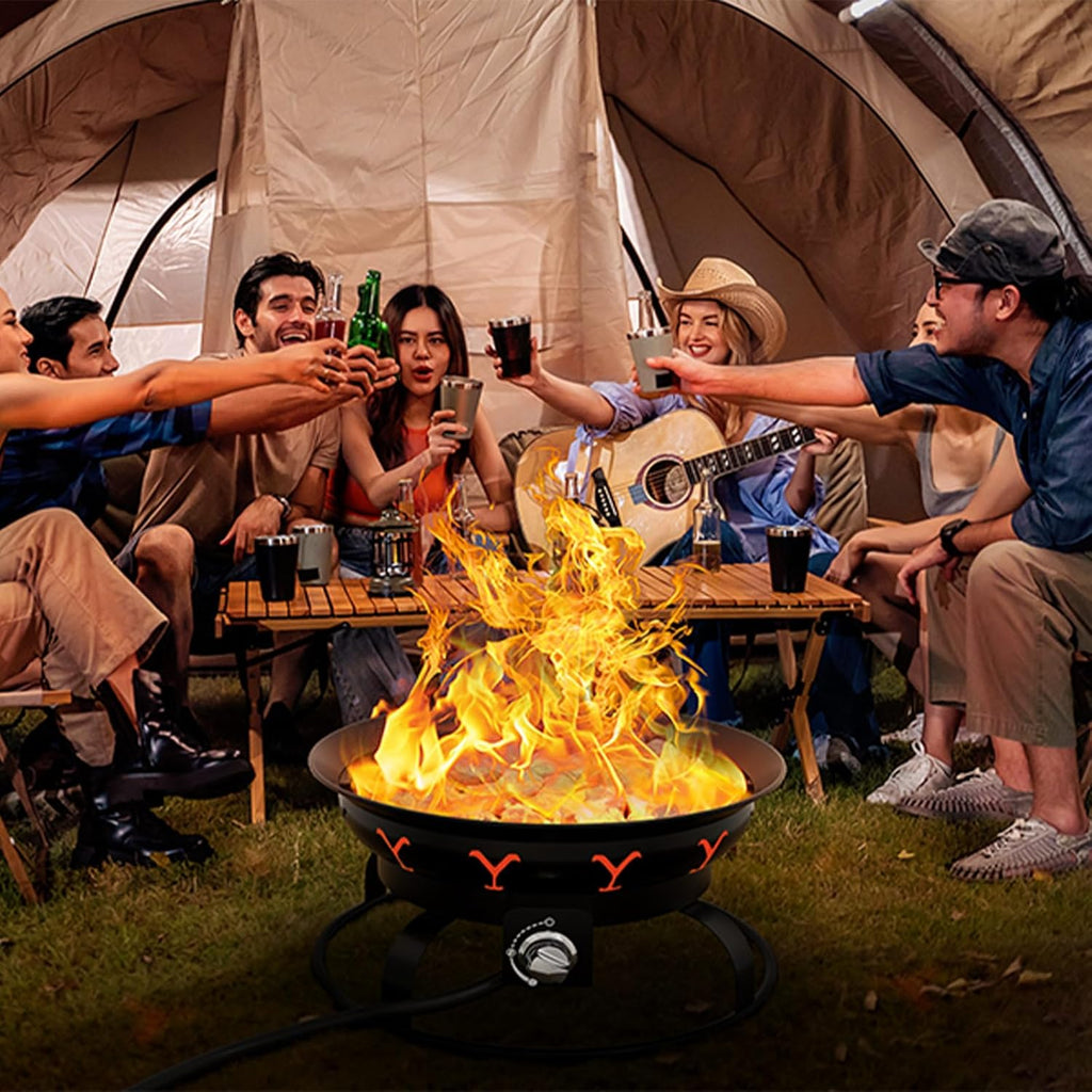 Portable Propane Fire Pit for Camping Outdoor Patio Gas Fireplace k7
