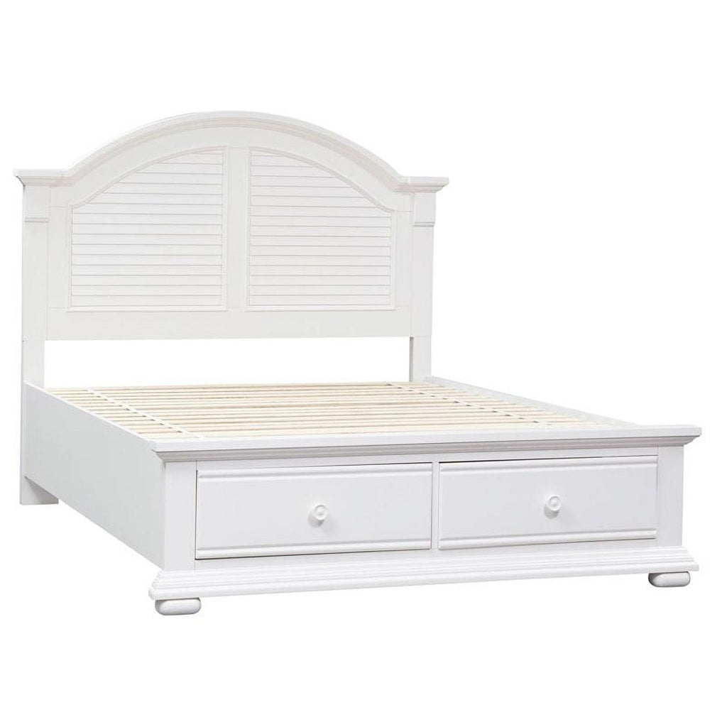 Farmhouse Wood Queen Panel Headboard White k7