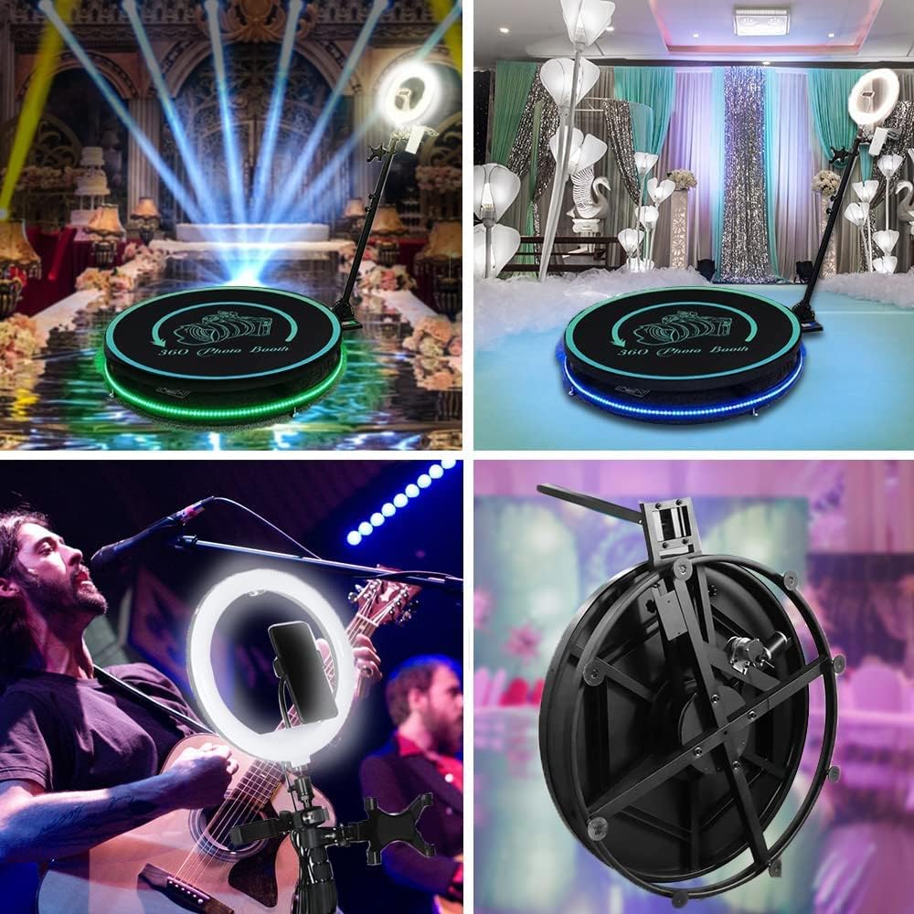 360 Photo Booth Machine for Parties with Ring Light A7
