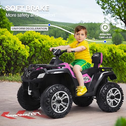 Kids Ride on ATV Car 4WD Electric Vehicle with Music & Headlights q7