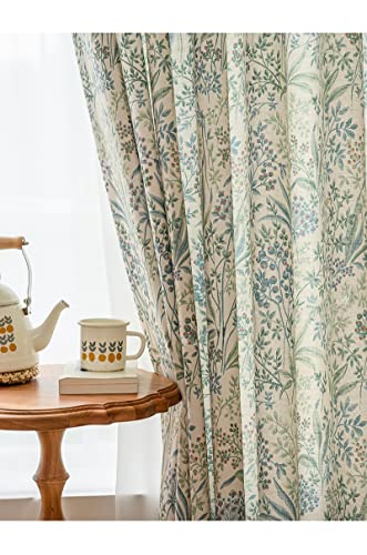Semi-Blackout Curtain Panels 96 Inch Cotton Linen White A7k