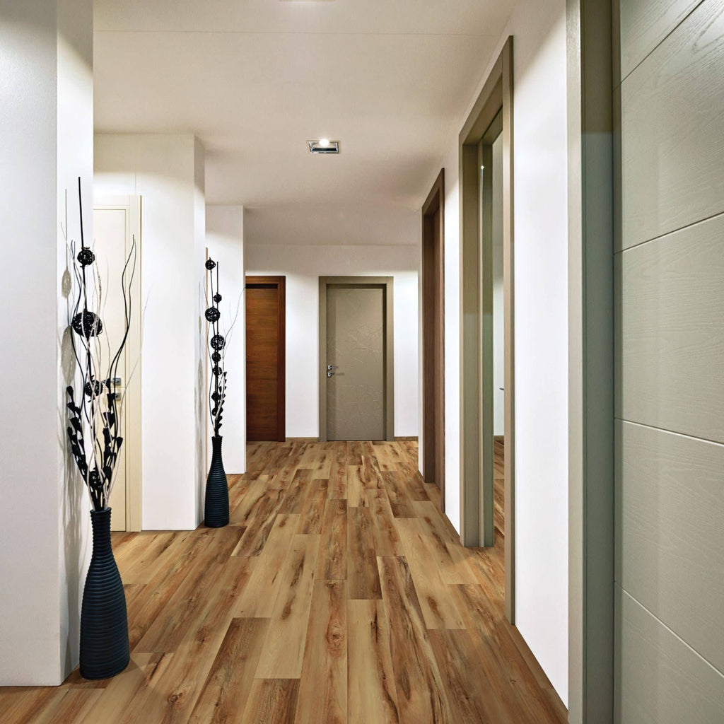 Embossed Vinyl Plank Flooring 28.84 SF Carton Hobbs Oak a7