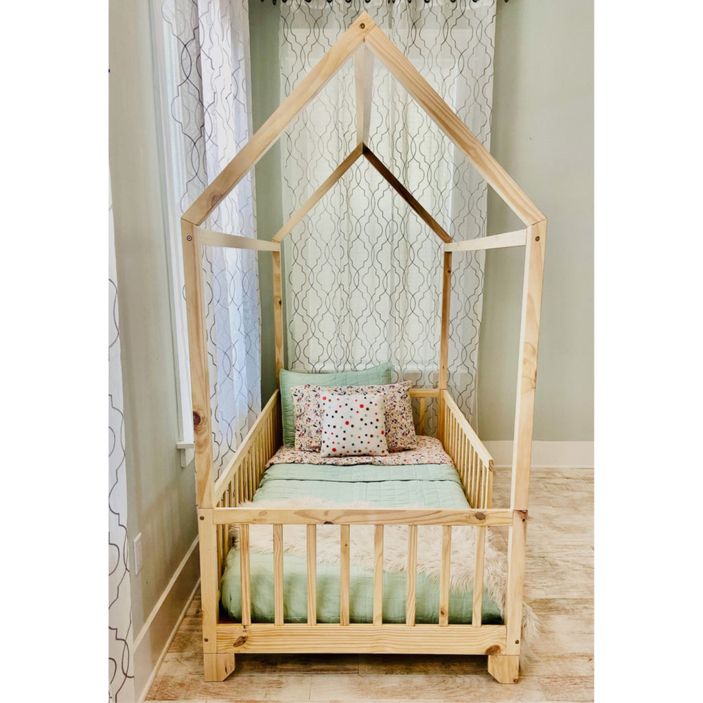 Convertible Floor Bed Frame with Rails K7m