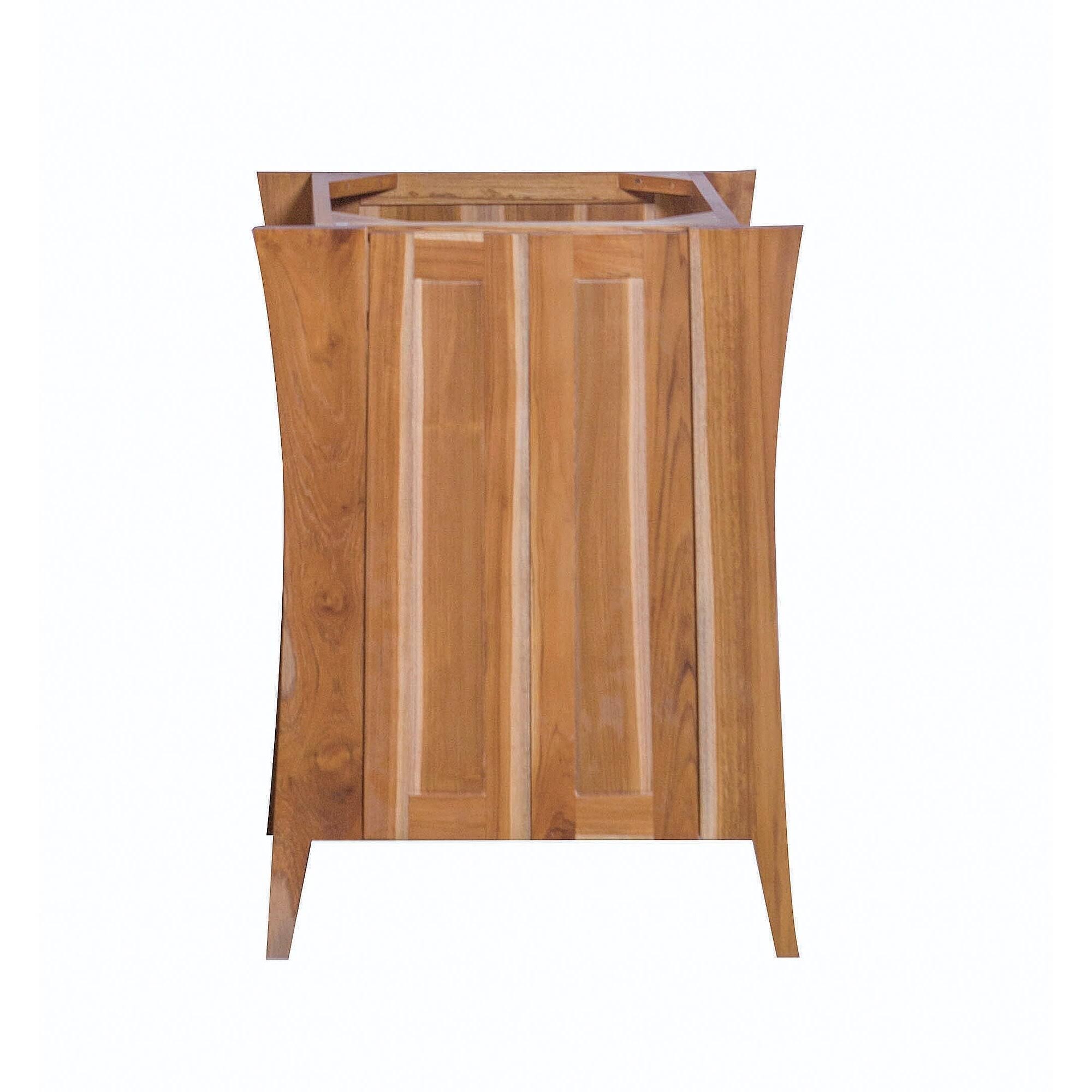 Teak Wood Vanity Cabinet 24x22 Freestanding A7