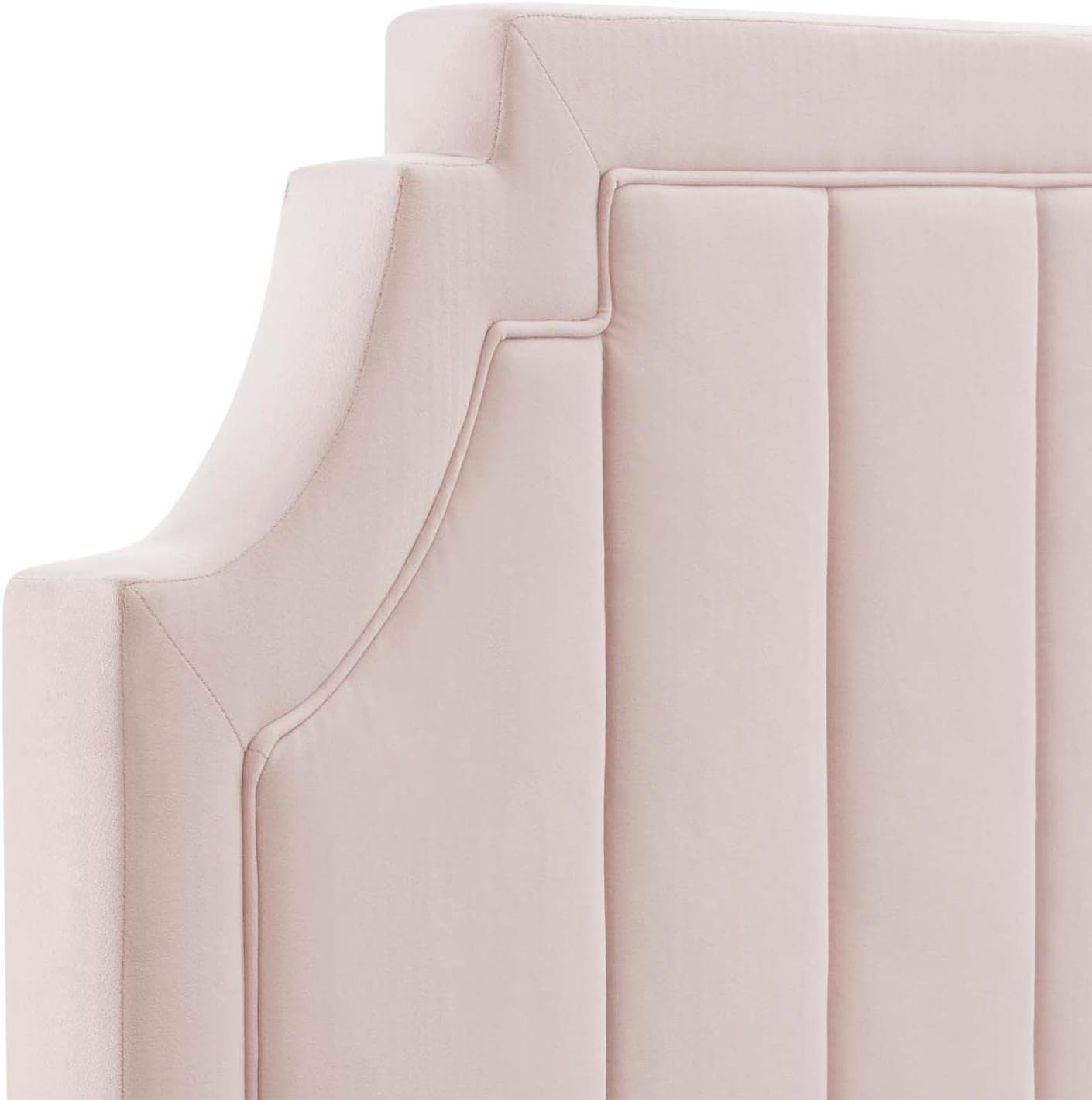 Channel Tufted Velvet Headboard, A7