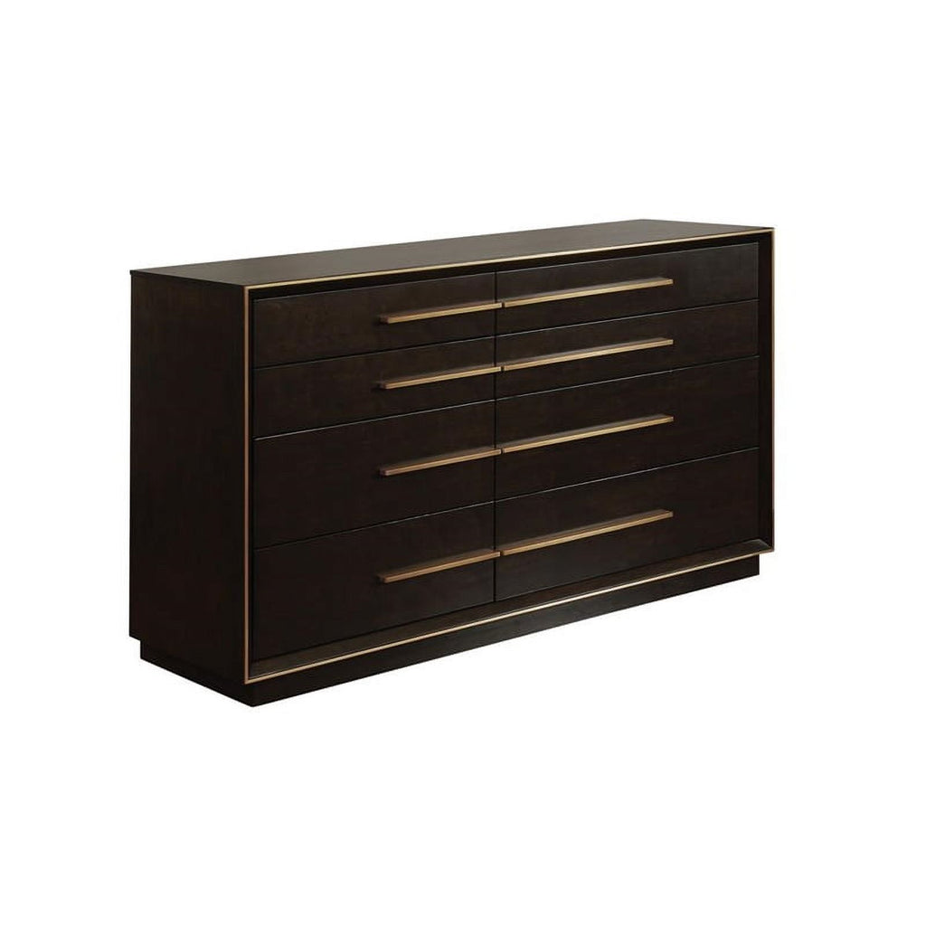 Wood California King Panel Bedroom Set 4-piece Brown Gray k7