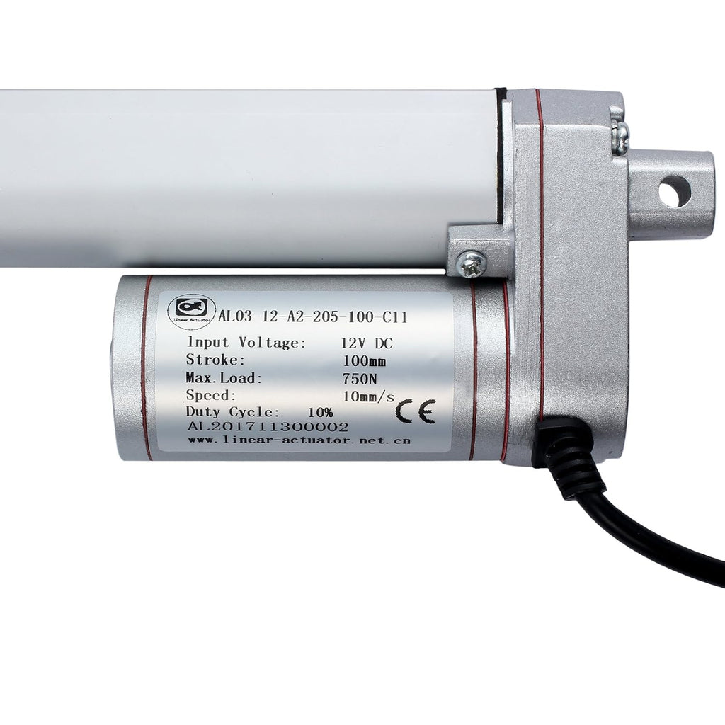 Electric Linear Actuator 100mm 12V Heavy Duty 750N A7