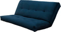 Futon Mattress INNERSPRING Full Size Sleeper Bed Replacement Suede Fabric (Navy)