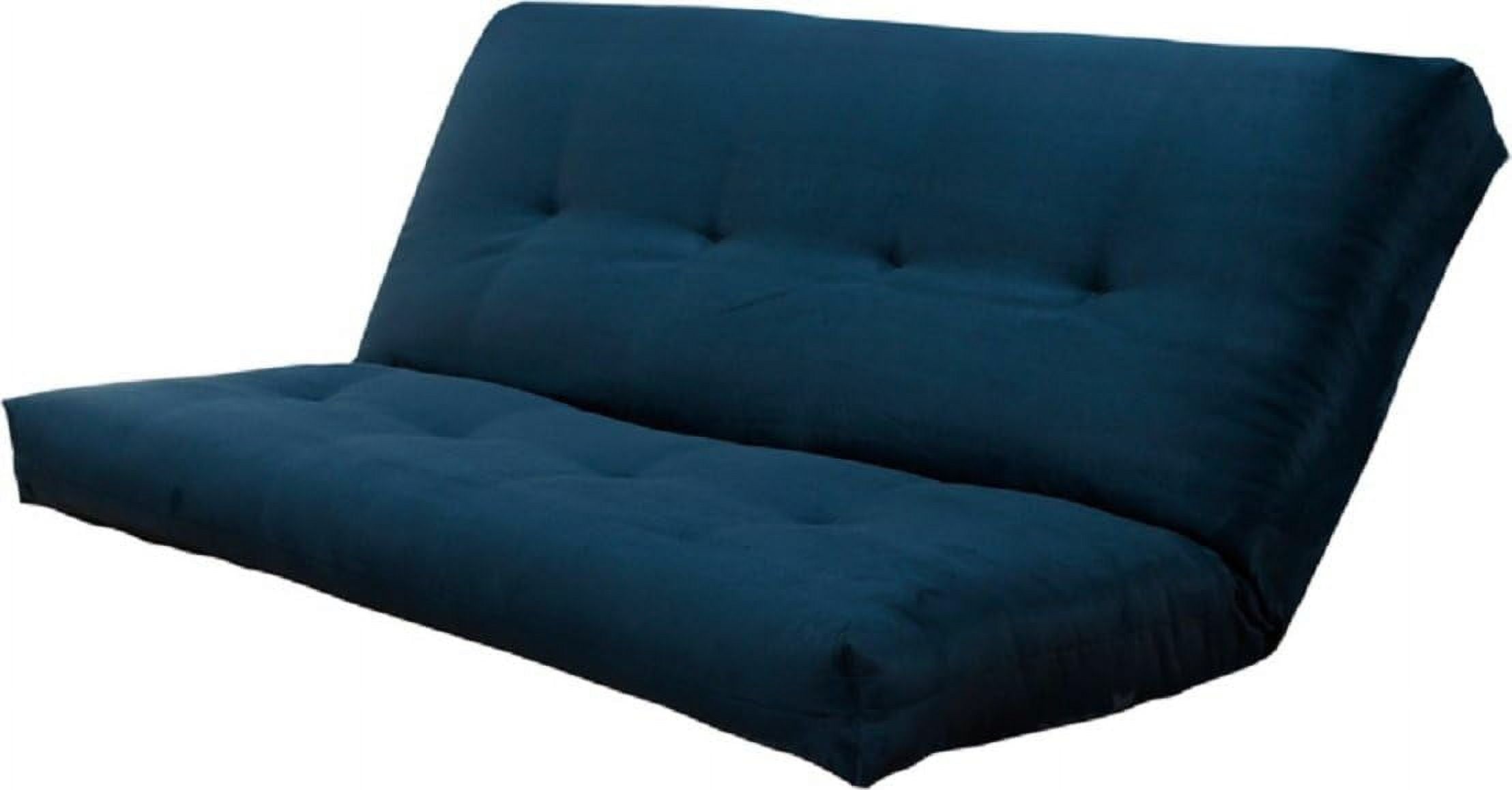 Futon Mattress INNERSPRING Full Size Sleeper Bed Replacement Suede Fabric (Navy)