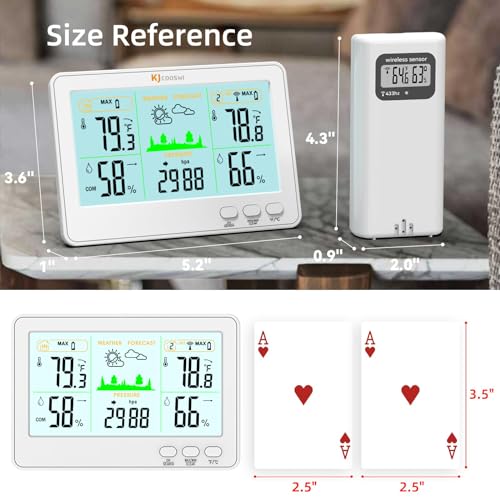Indoor Outdoor Thermometer Hygrometer Wireless Weather Station 7k