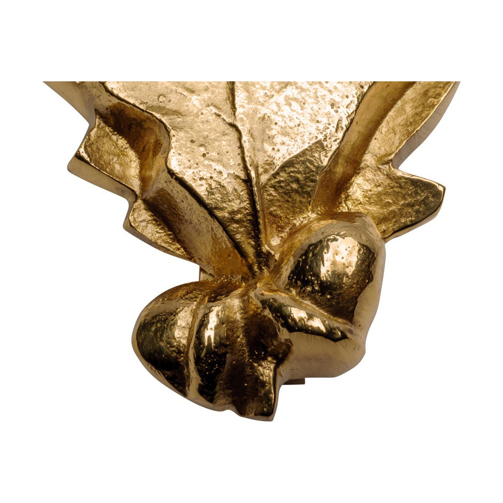 Solid Brass Oak Leaf Door Knocker 6in A7