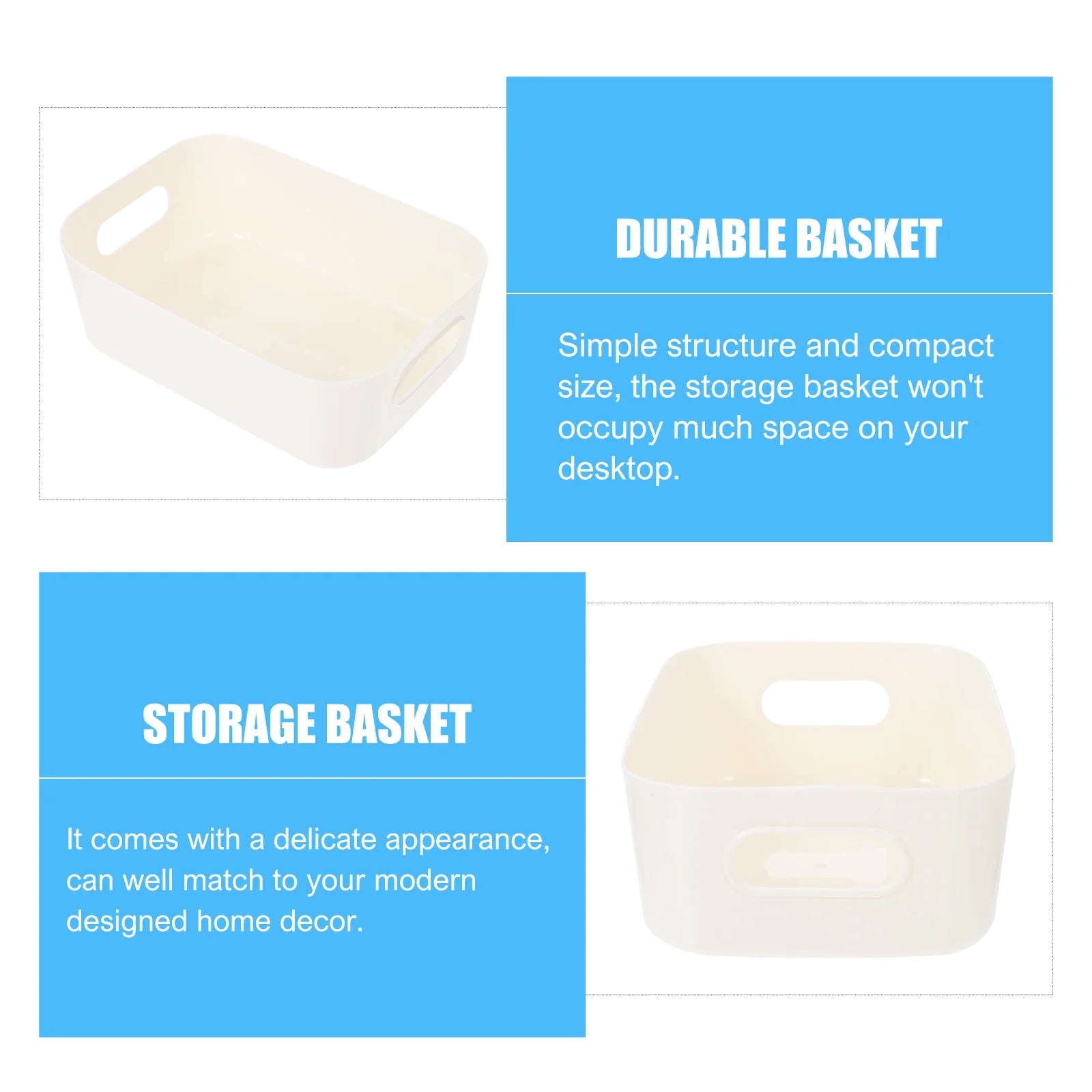 Desktop Storage Box Cubes with Lids White k7