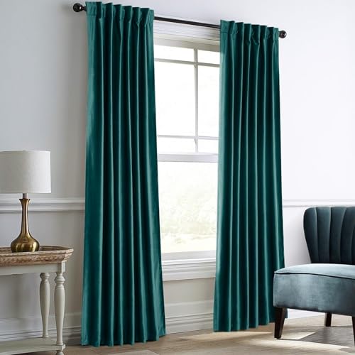 Blackout Velvet Curtains for Living Room Thermal Insulated 2 Panels 52x84 a7