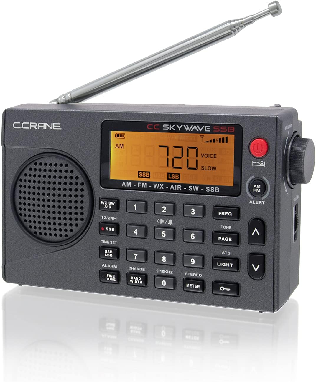 AM/FM/Shortwave/NOAA Weather Portable Radio with Aviation Band and AC Adapter k7