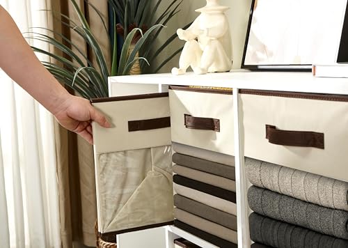 Fabric Storage Cubes with Clear Window 13 Inch a7