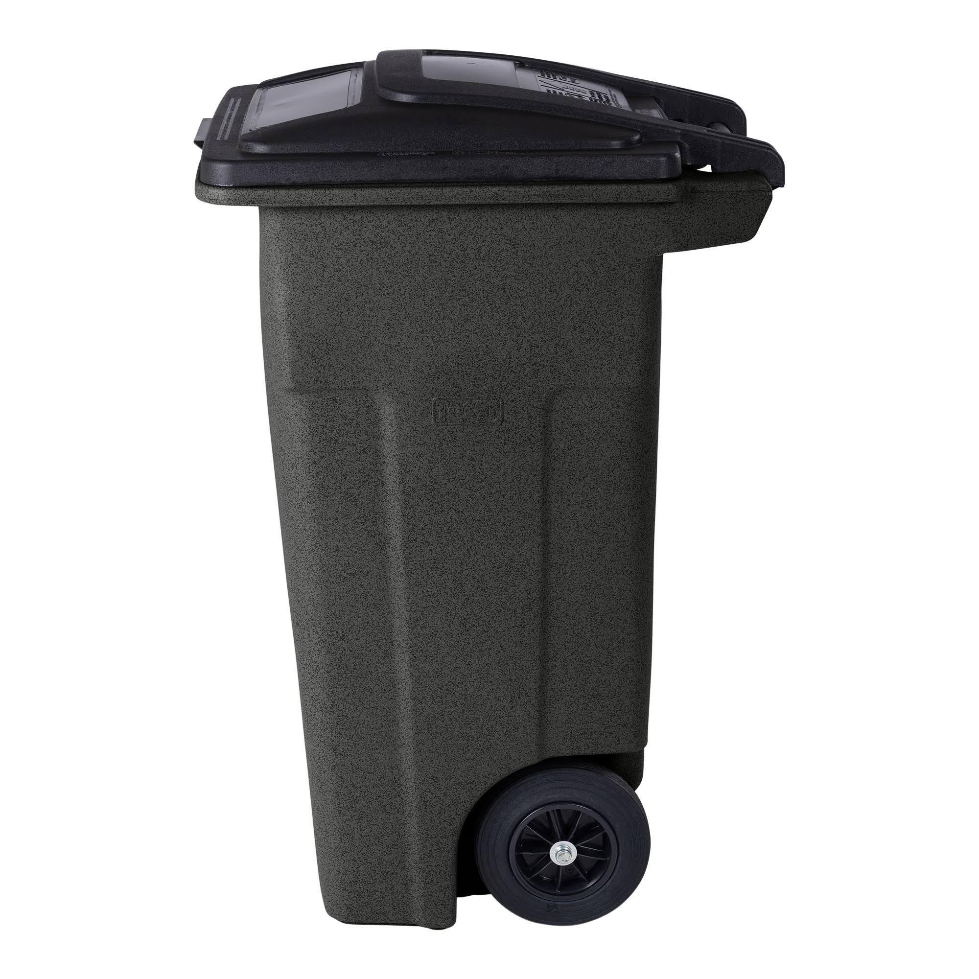 Trash Can with Quiet Wheels and Attached Lid k7