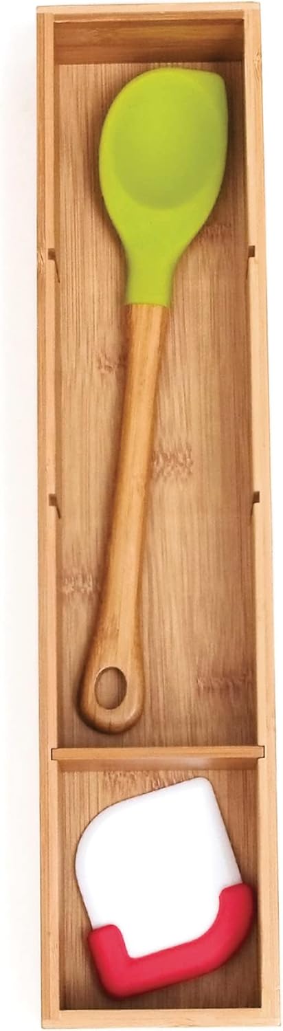 Bamboo Drawer Organizer with Removable Dividers 4-Section A7
