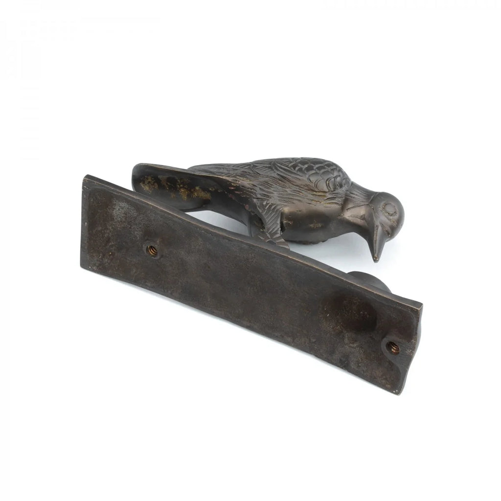 Door Knocker for Front Door 6.5in Antique Brass Woodpecker a7