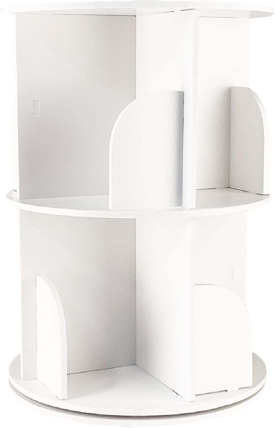 Rotating Bookshelf 2 Tier White for Kids a7