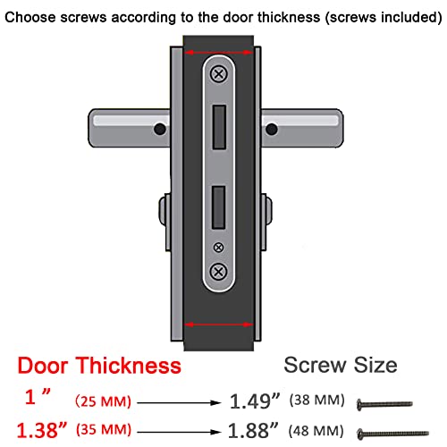 Solid Brass Lever Handle Set for Storm Doors, Mortise Lock A7k