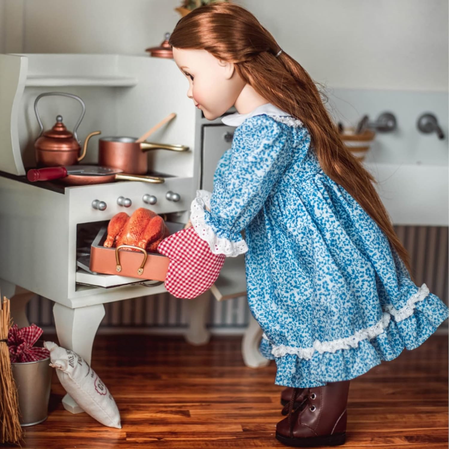 Wooden Doll Cook Stove & Oven 18 Inch A7