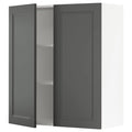 IKEA - SEKTION Wall Cabinet with 2 Doors, white/Axstad Dark Gray, 36x15x40 59322112