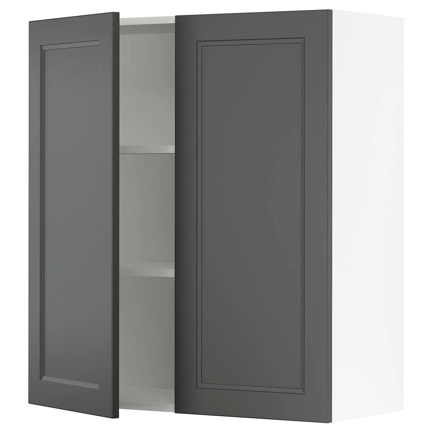 IKEA - SEKTION Wall Cabinet with 2 Doors, white/Axstad Dark Gray, 36x15x40 59322112
