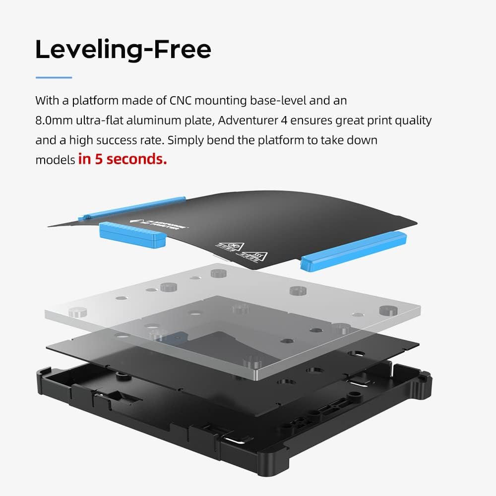3D Printer Leveling-Free with Quick Nozzle and HD Camera a7