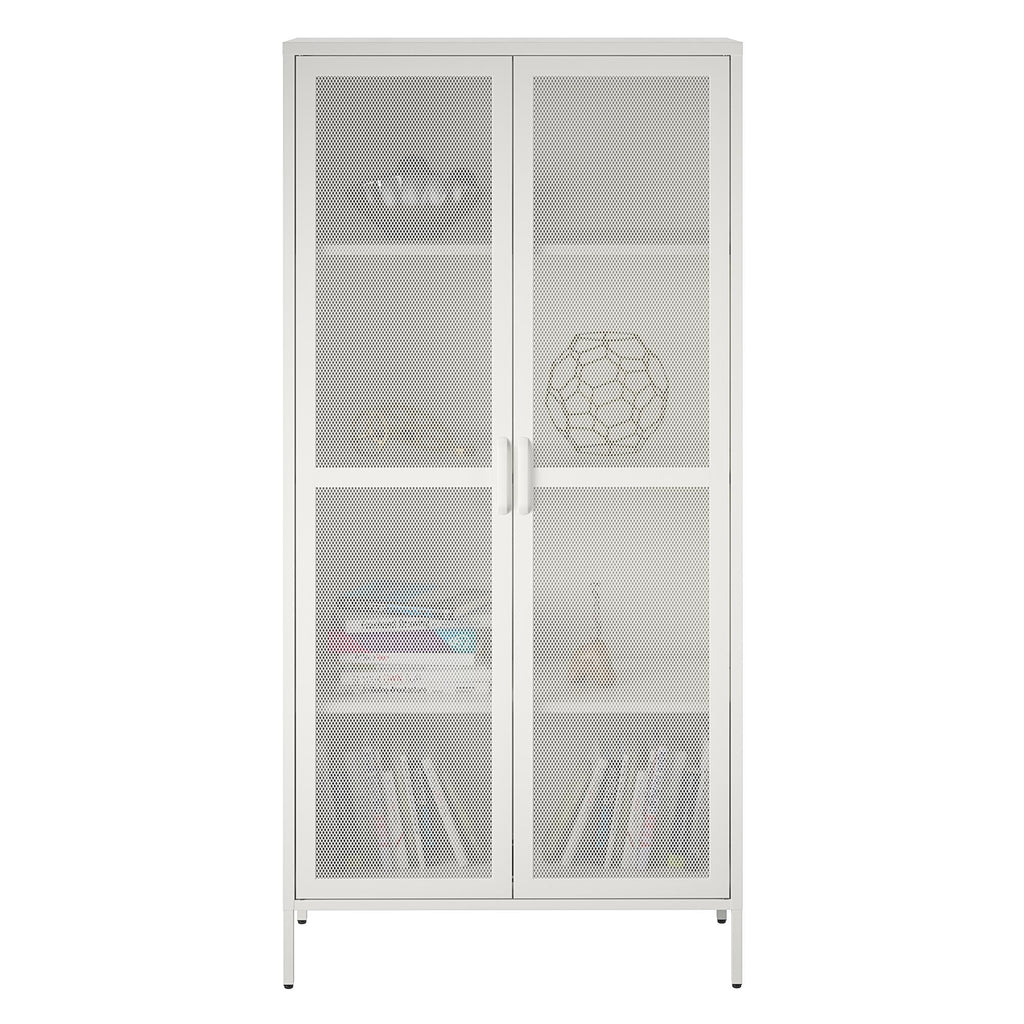 Metal Locker Storage Cabinet with Mesh Doors a7