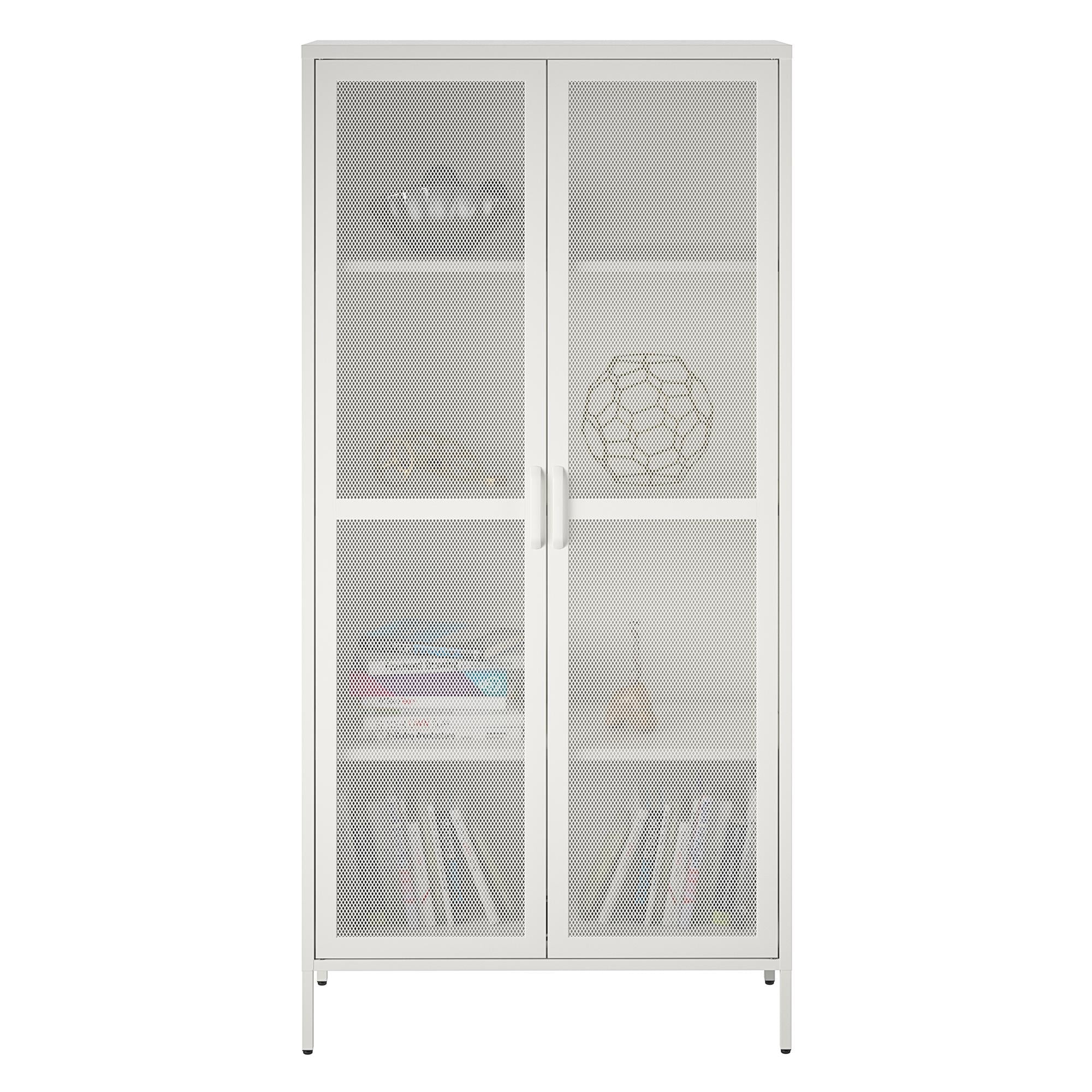 Metal Locker Storage Cabinet with Mesh Doors a7