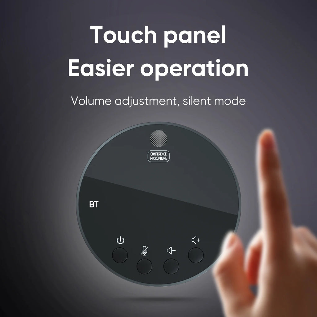 Desktop USB Conference Speakerphone BT Microphone 360° Omnidirectional Condenser Plug & Play PC Computer Mic with Speaker Mute Function Compatible with Windows for PC Laptop Video Conferen k7
